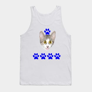 Fans of cute cat feet and eyes Tank Top